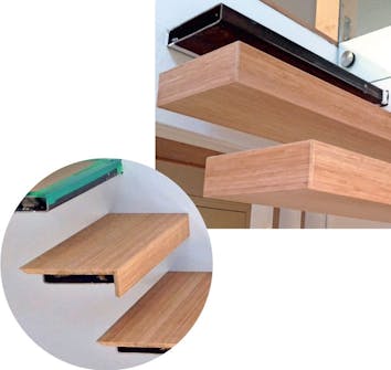 Svävande trappa: Varje trappsteg kläs in Svävande trappa: Varje trappsteg kläs in